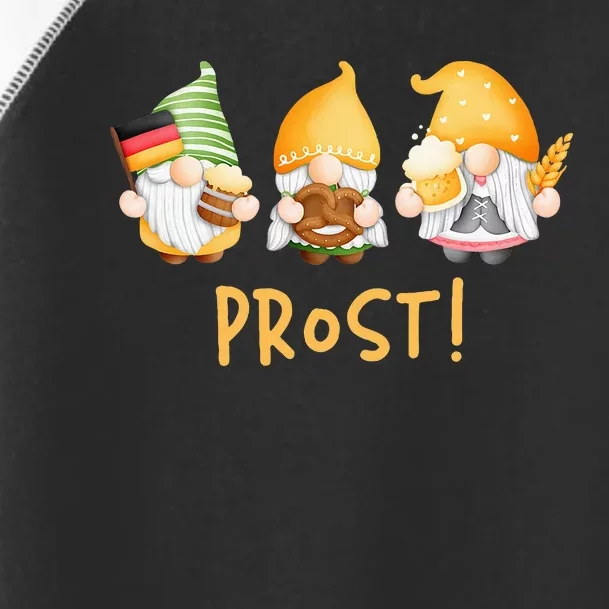 Fun Gnomes Oktoberfest Prost Beer Pretzel German Flag Toddler Fine Jersey T-Shirt