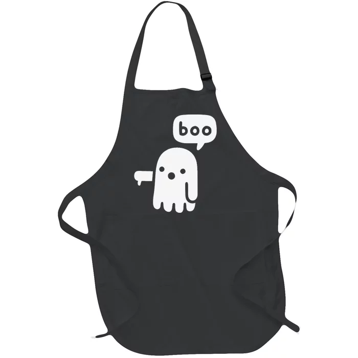 Funny Ghost Of Disapproval Full-Length Apron With Pocket