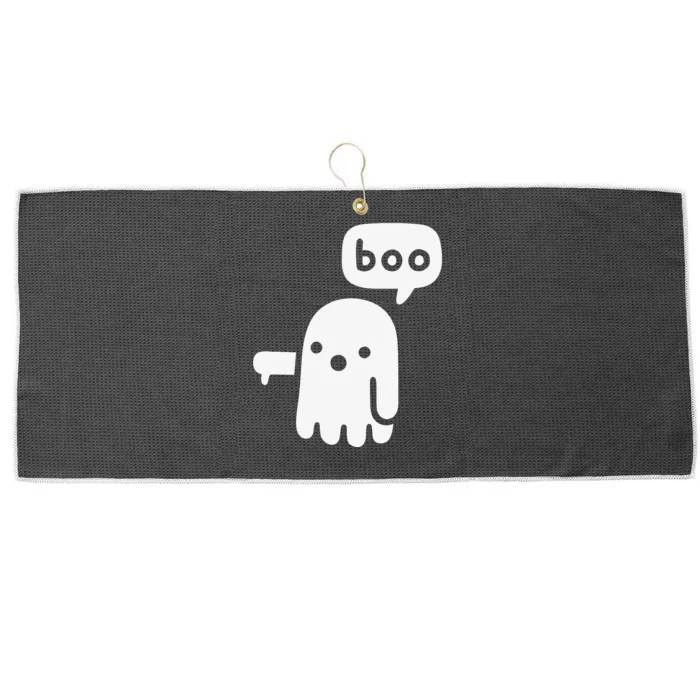 Funny Ghost Of Disapproval Large Microfiber Waffle Golf Towel