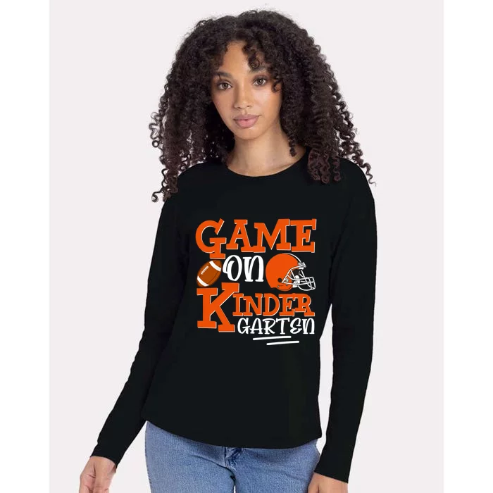 Football Game On Kindergarten Back To School Student Gift Womens Cotton Relaxed Long Sleeve T-Shirt