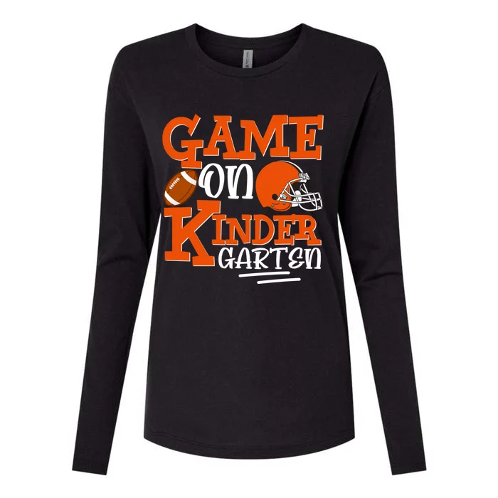 Football Game On Kindergarten Back To School Student Gift Womens Cotton Relaxed Long Sleeve T-Shirt