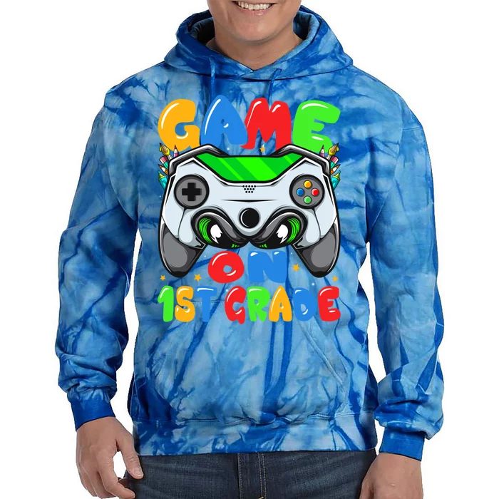 Fun Game On 1St Grade First Day Of School Back To School Gift Tie Dye Hoodie