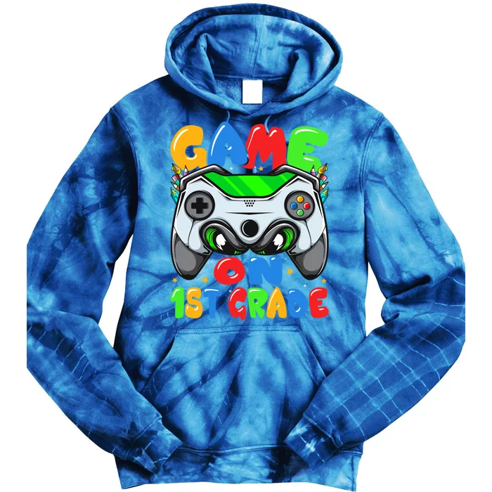 Fun Game On 1St Grade First Day Of School Back To School Gift Tie Dye Hoodie