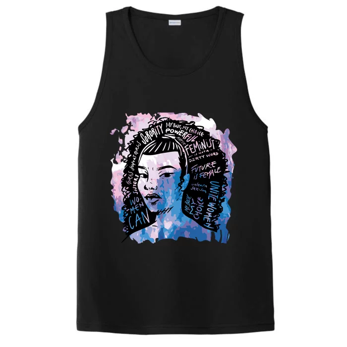 Feminist Girl Power Quote Performance Tank