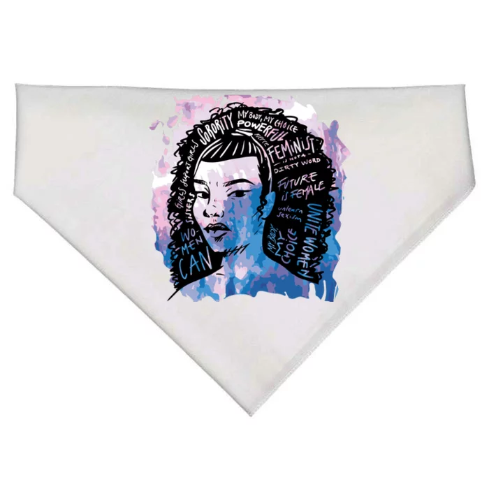 Feminist Girl Power Quote USA-Made Doggie Bandana