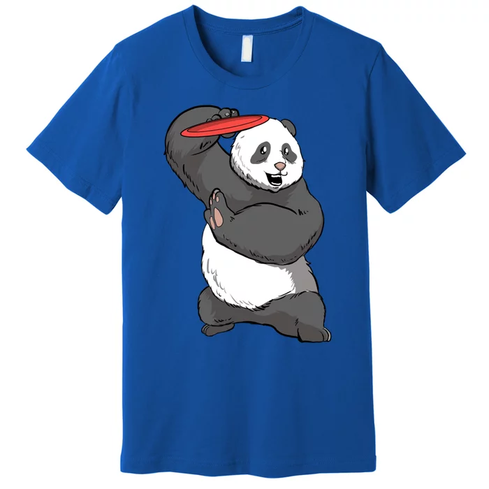 Frisbee Golf Panda Bear Frolf Course Disc Golf Great Gift Premium T-Shirt