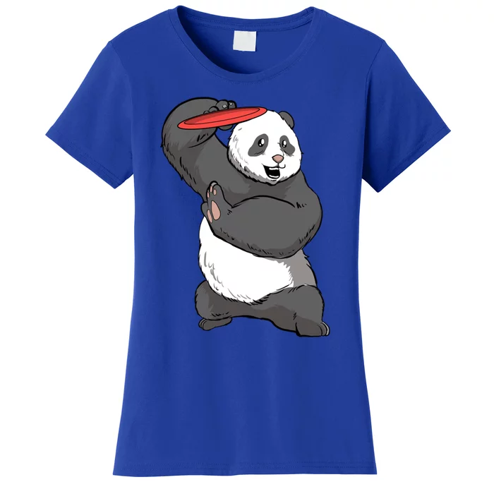 Frisbee Golf Panda Bear Frolf Course Disc Golf Great Gift Women's T-Shirt