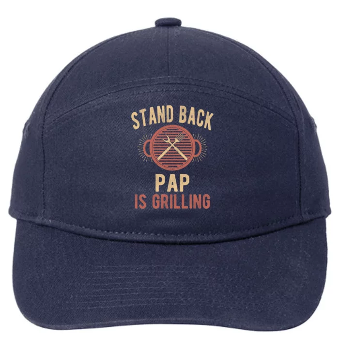 Funny Grilling Pap Bbq Pap Grandpa Cool Gift 7-Panel Snapback Hat