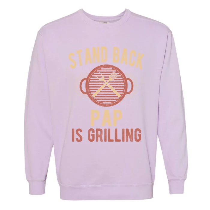 Funny Grilling Pap Bbq Pap Grandpa Cool Gift Garment-Dyed Sweatshirt