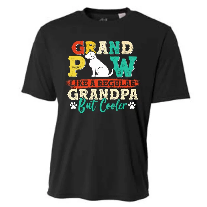 Funny Grand Paw Like A Regular Grandpa But Cooler Grand Paw Gift Cooling Performance Crew T-Shirt