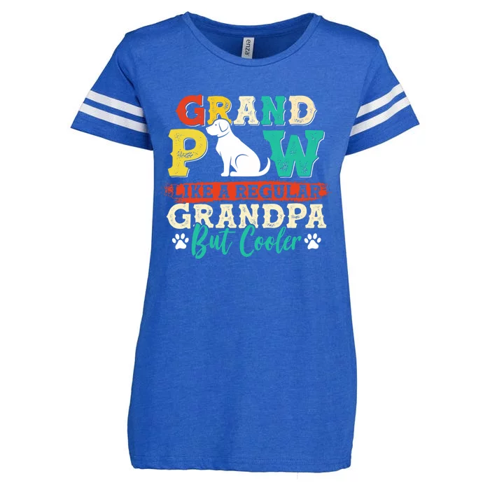 Funny Grand Paw Like A Regular Grandpa But Cooler Grand Paw Gift Enza Ladies Jersey Football T-Shirt