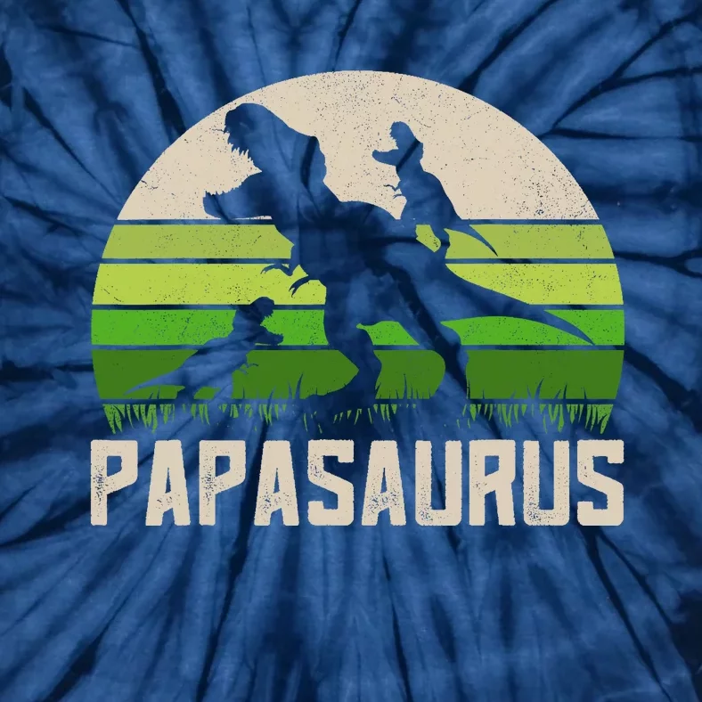 Funny Grandpas, Papasaurus Dinosaur 2 Fathers Day Tie-Dye T-Shirt