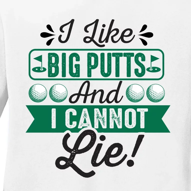 Funny Golf Pun Graphic Ladies Long Sleeve Shirt