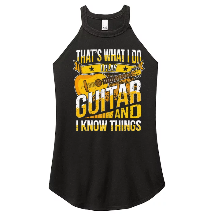 Funny Guitar Player Saying Guitarist musician Women’s Perfect Tri Rocker Tank