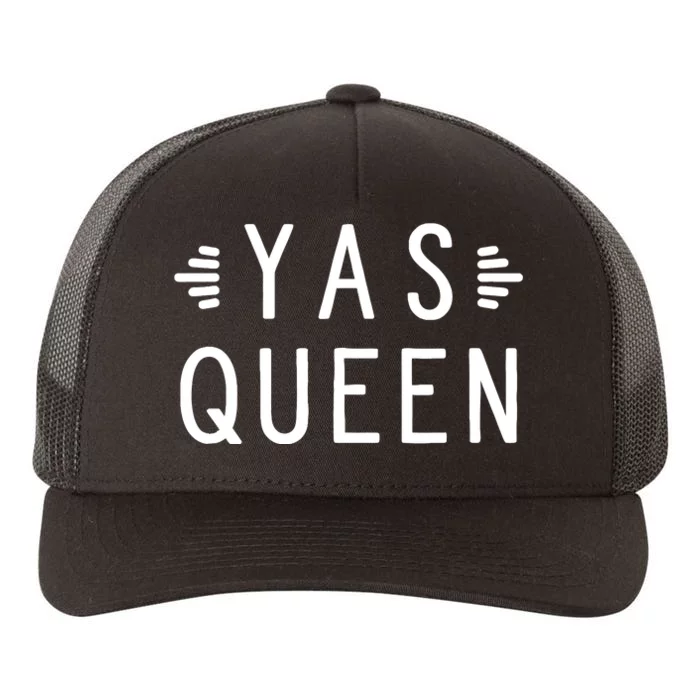 Feminist Girl Power Yas Queen Yes Kween Lgbtq Rainbow Drag Yupoong Adult 5-Panel Trucker Hat