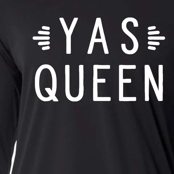 Feminist Girl Power Yas Queen Yes Kween Lgbtq Rainbow Drag Cooling Performance Long Sleeve Crew