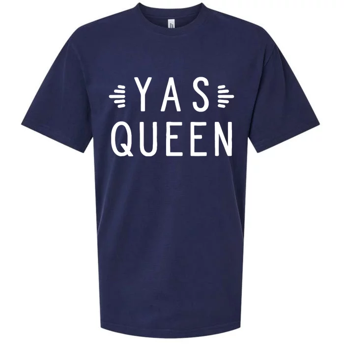 Feminist Girl Power Yas Queen Yes Kween Lgbtq Rainbow Drag Sueded Cloud Jersey T-Shirt