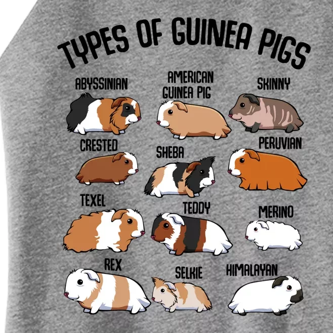 Funny Guinea Pigs Household Pet Animal Rodent Fluffy Cute Women’s Perfect Tri Rocker Tank