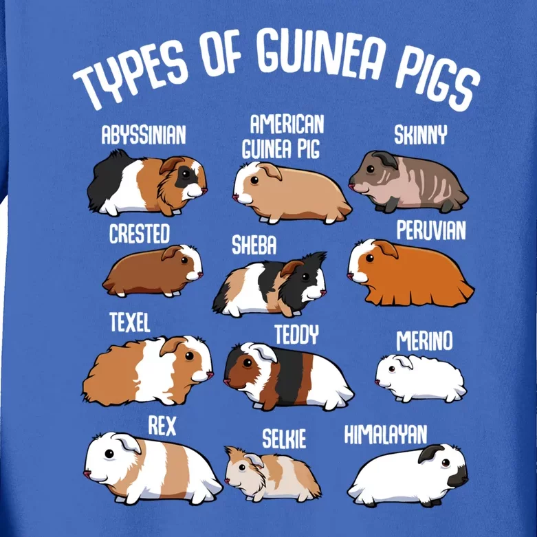 Funny Guinea Pigs Household Pet Animal Rodent Fluffy Cute Kids Long Sleeve Shirt