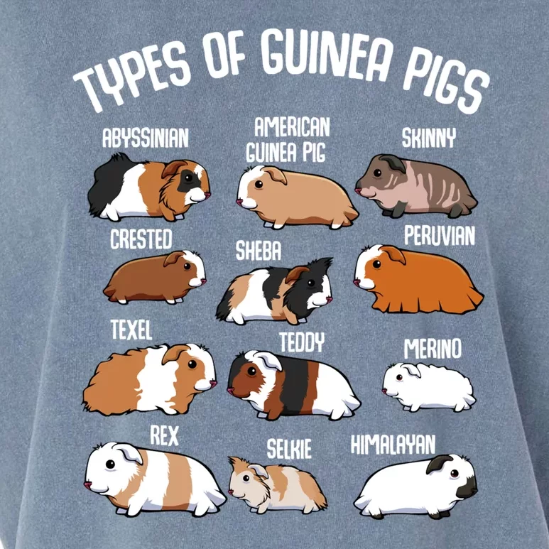 Funny Guinea Pigs Household Pet Animal Rodent Fluffy Cute Garment-Dyed Women's Muscle Tee