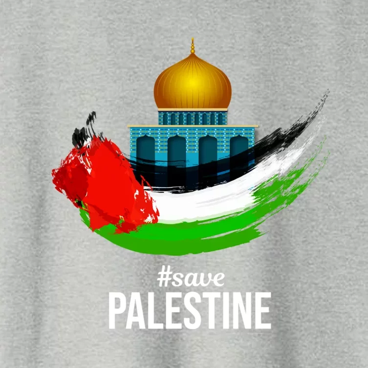 Free Gaza Palestine Flag Arabic Gift Save Palestine Gift Women's Crop Top Tee