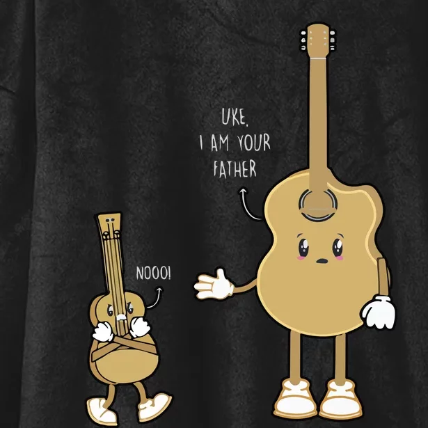 Funny Guitar Player Ukulele Parody Uke I Am Your Father Nooo Hooded Wearable Blanket