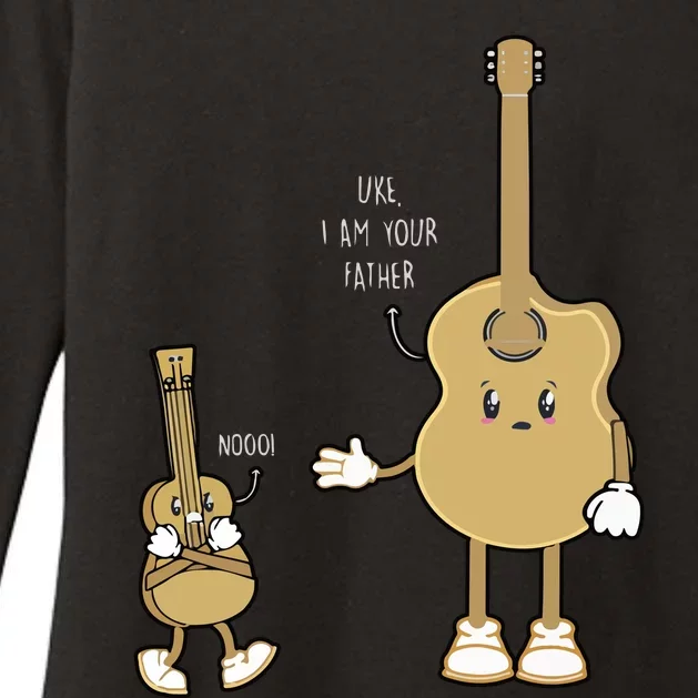 Funny Guitar Player Ukulele Parody Uke I Am Your Father Nooo Womens CVC Long Sleeve Shirt