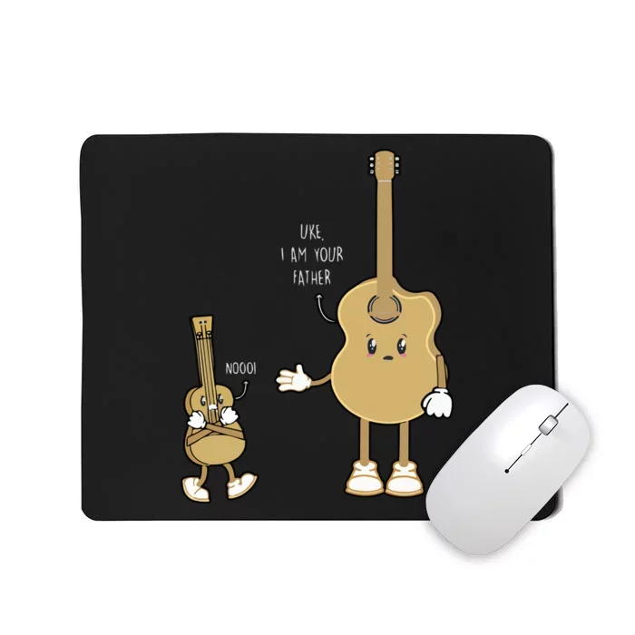 Funny Guitar Player Ukulele Parody Uke I Am Your Father Nooo Mousepad