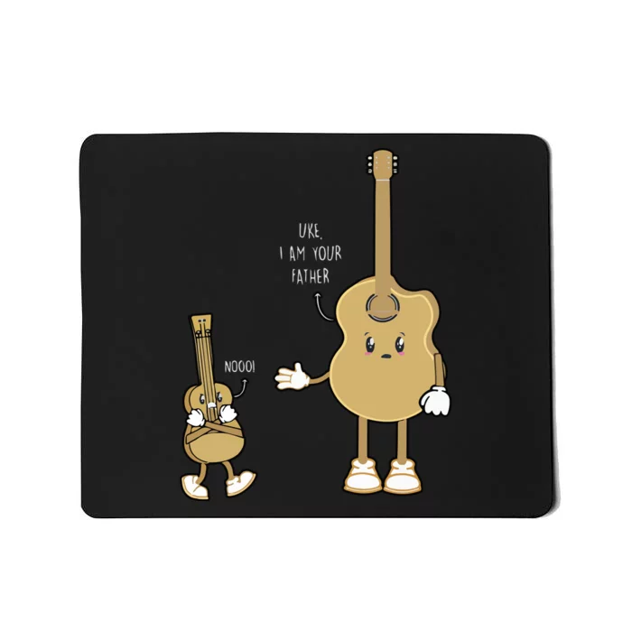 Funny Guitar Player Ukulele Parody Uke I Am Your Father Nooo Mousepad