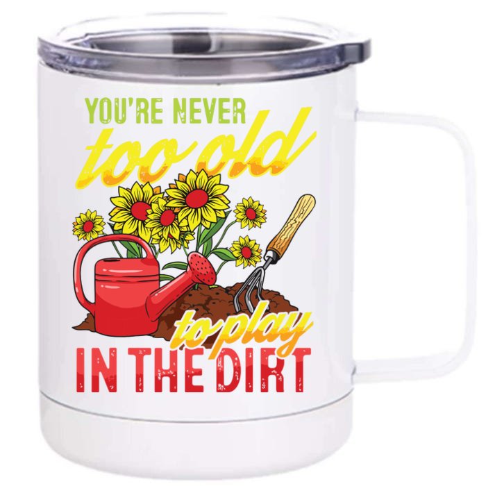 Funny Gardening Plants Gardener Gift Front & Back 12oz Stainless Steel Tumbler Cup