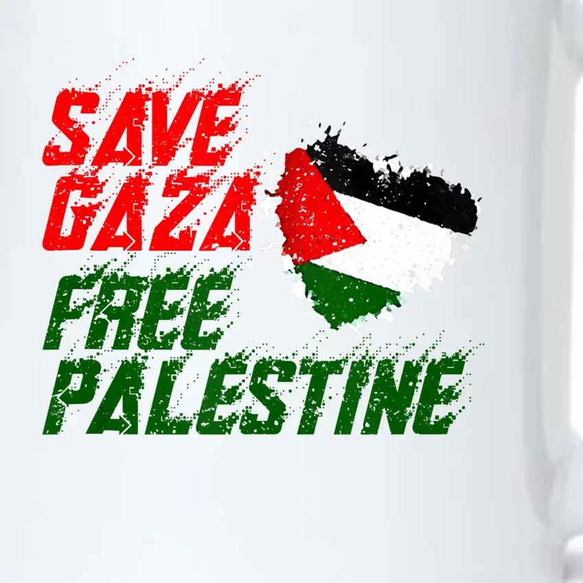 Free Gaza Palestine Flag Proud Palestine Save Gaza Black Color Changing Mug