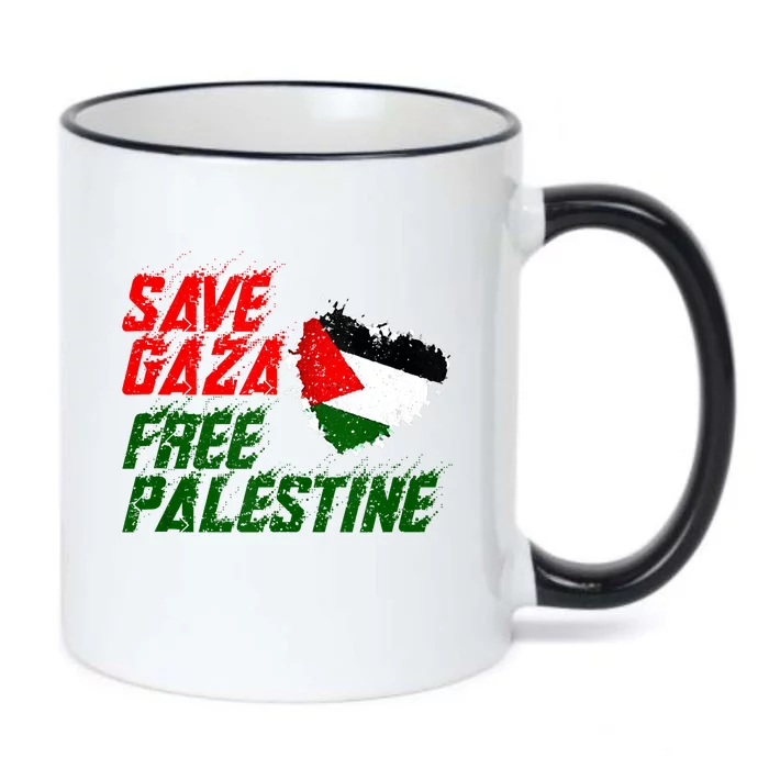 Free Gaza Palestine Flag Proud Palestine Save Gaza Black Color Changing Mug