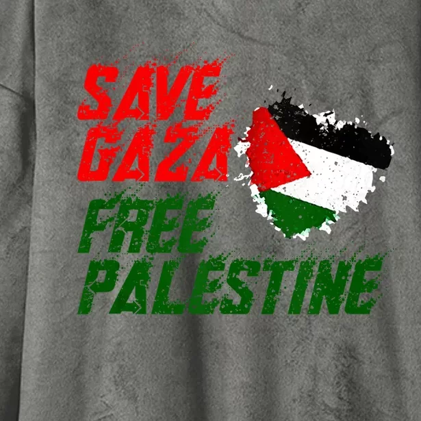 Free Gaza Palestine Flag Proud Palestine Save Gaza Hooded Wearable Blanket