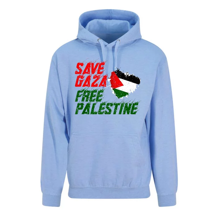 Free Gaza Palestine Flag Proud Palestine Save Gaza Unisex Surf Hoodie