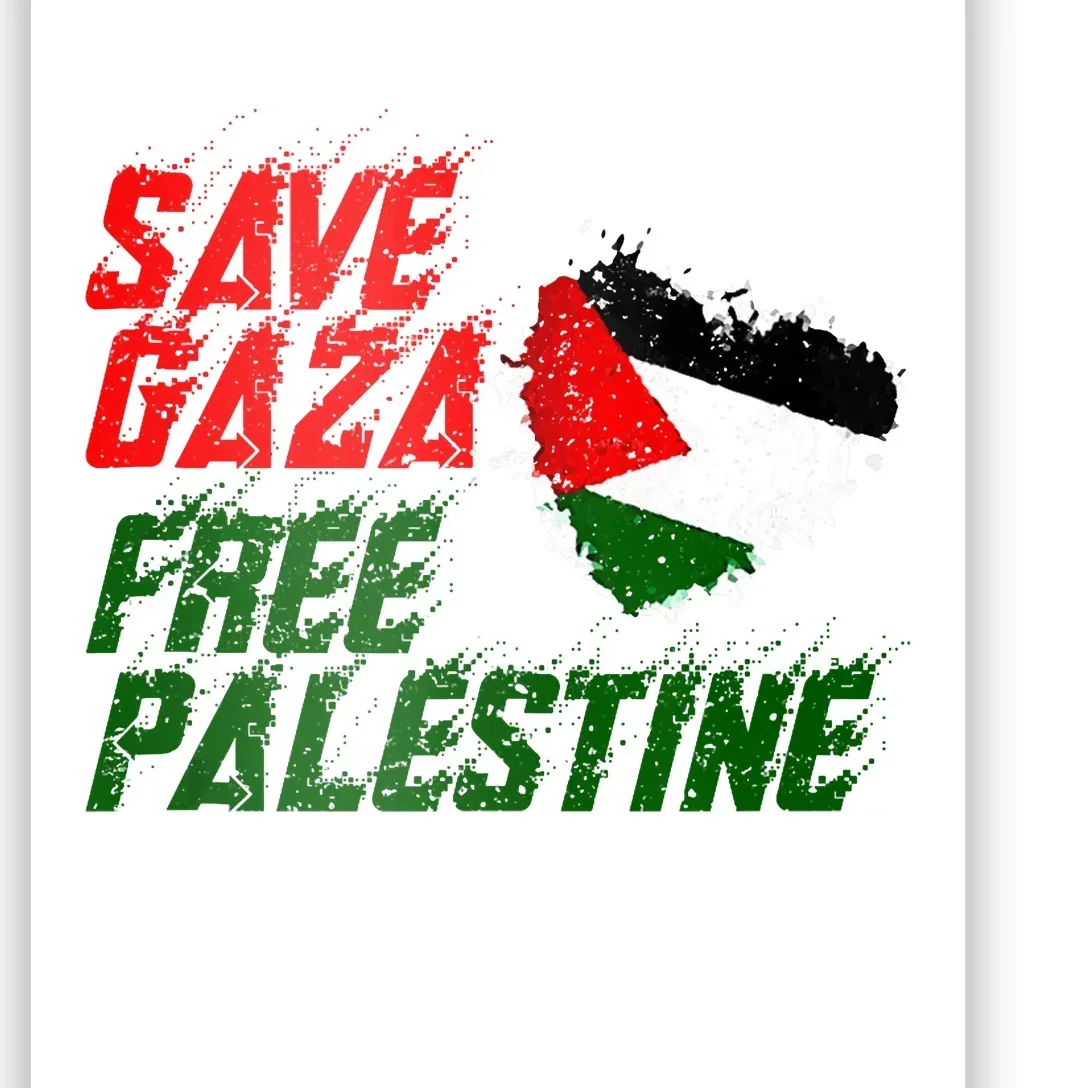 Free Gaza Palestine Flag Proud Palestine Save Gaza Poster