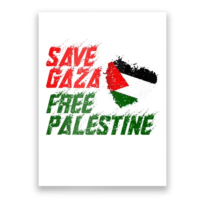 Free Gaza Palestine Flag Proud Palestine Save Gaza Poster