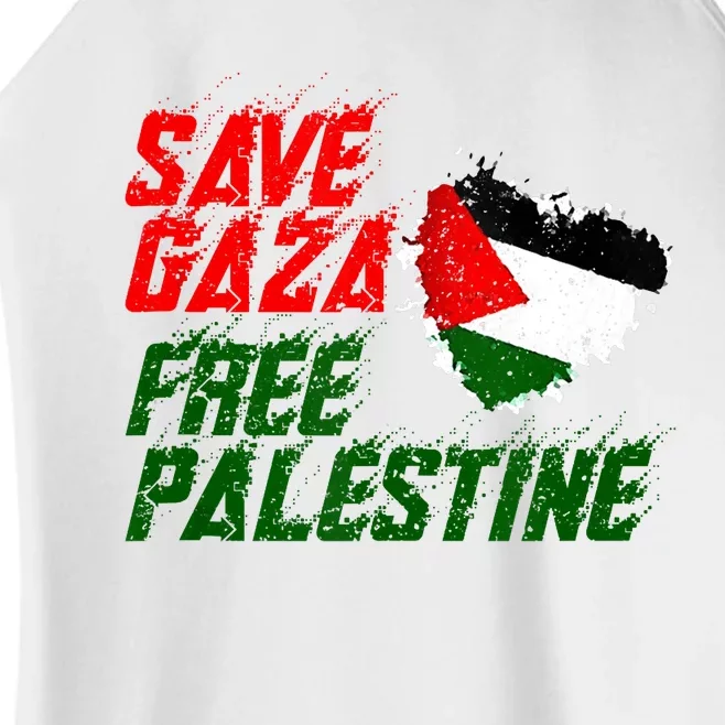 Free Gaza Palestine Flag Proud Palestine Save Gaza Women’s Perfect Tri Rocker Tank