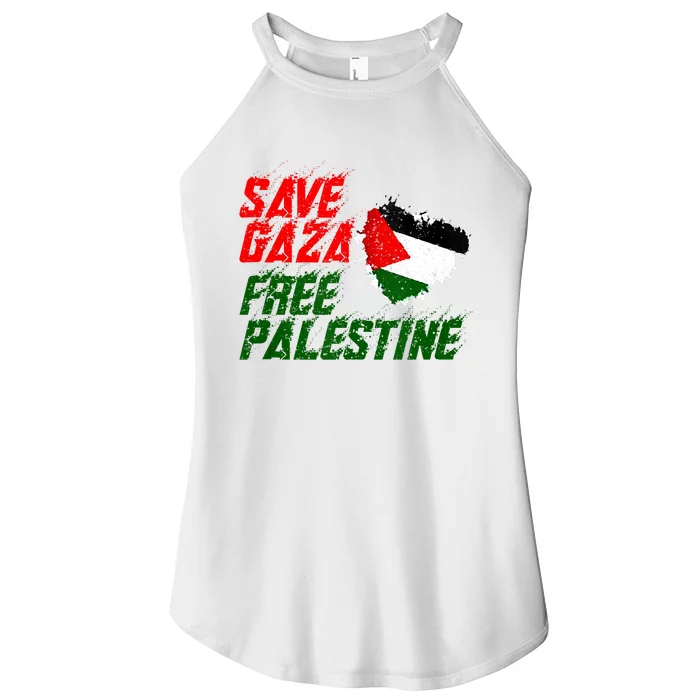 Free Gaza Palestine Flag Proud Palestine Save Gaza Women’s Perfect Tri Rocker Tank