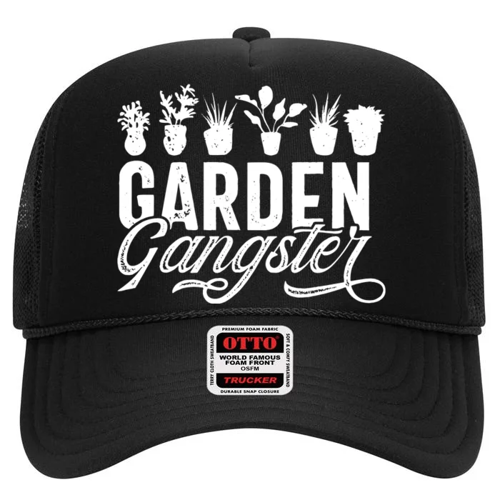 Funny Gardening Pun Gardener Plant Lover Gardener High Crown Mesh Trucker Hat