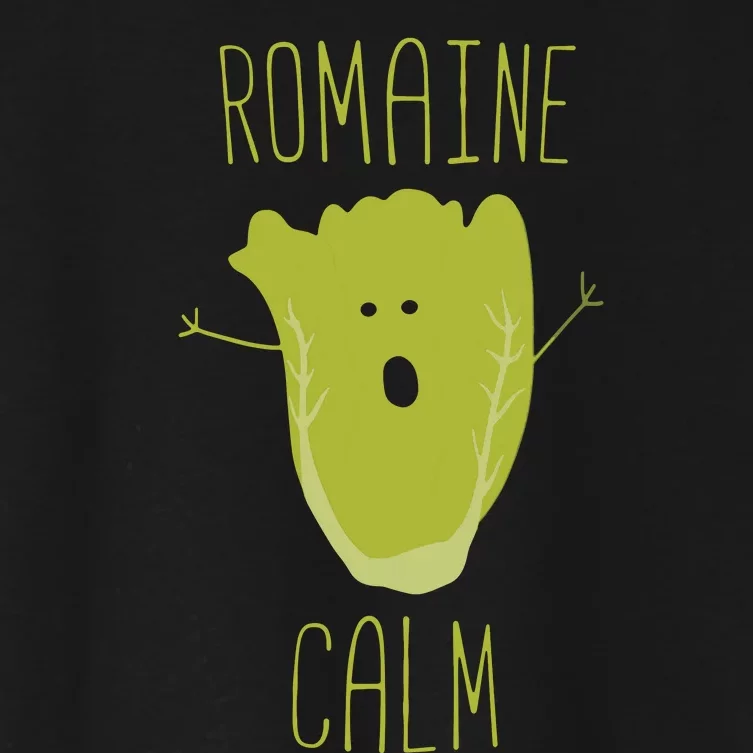 Funny Gardening Pun Romaine Calm Gardener Gift Women's Crop Top Tee