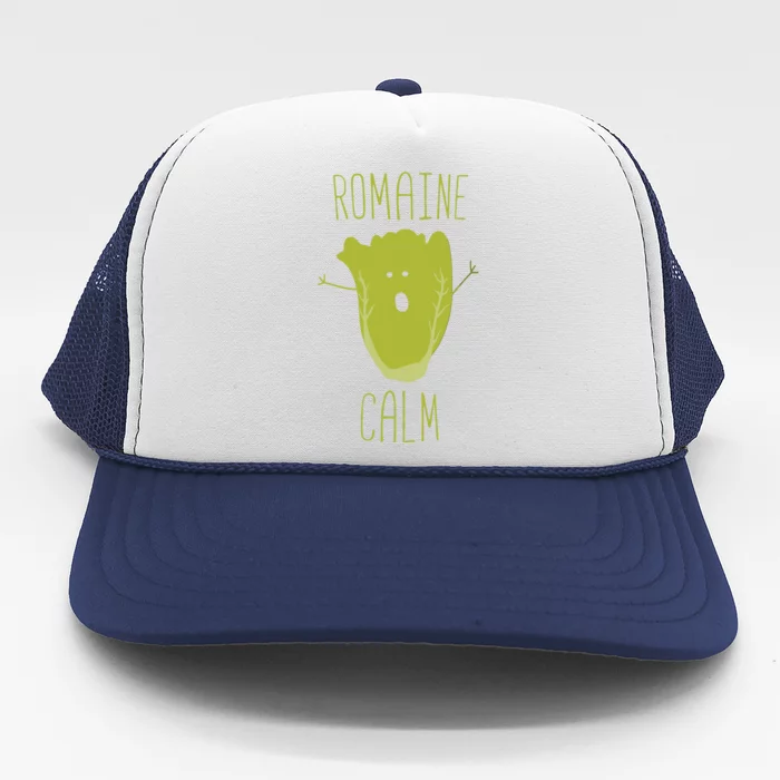 Funny Gardening Pun Romaine Calm Gardener Gift Trucker Hat