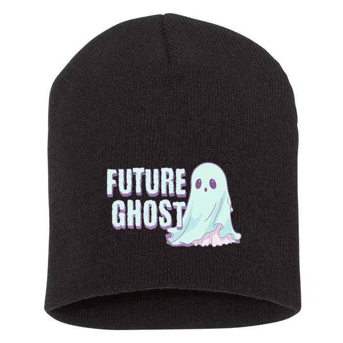 Future Ghost Pastel Goth Kawaii Creepy Cute Weird Aesthetic Short Acrylic Beanie