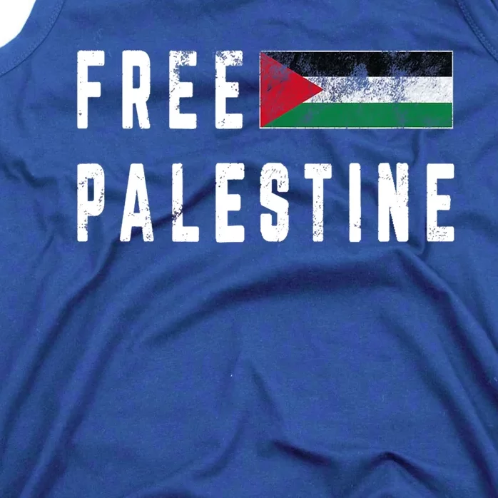 Free Gaza Palestine Flag Arabic Funny Gift Tank Top