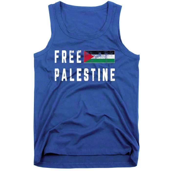 Free Gaza Palestine Flag Arabic Funny Gift Tank Top