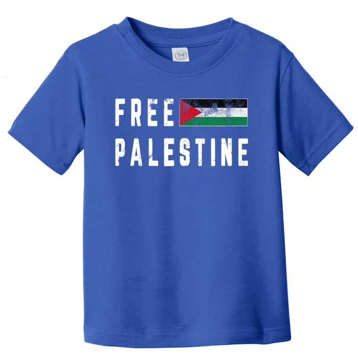 Free Gaza Palestine Flag Arabic Funny Gift Toddler T-Shirt