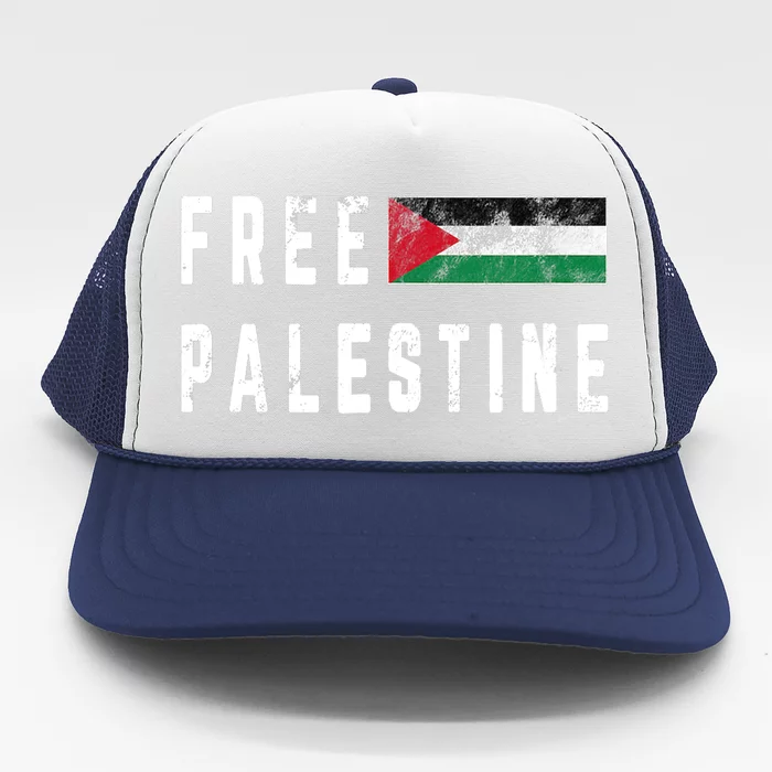 Free Gaza Palestine Flag Arabic Funny Gift Trucker Hat