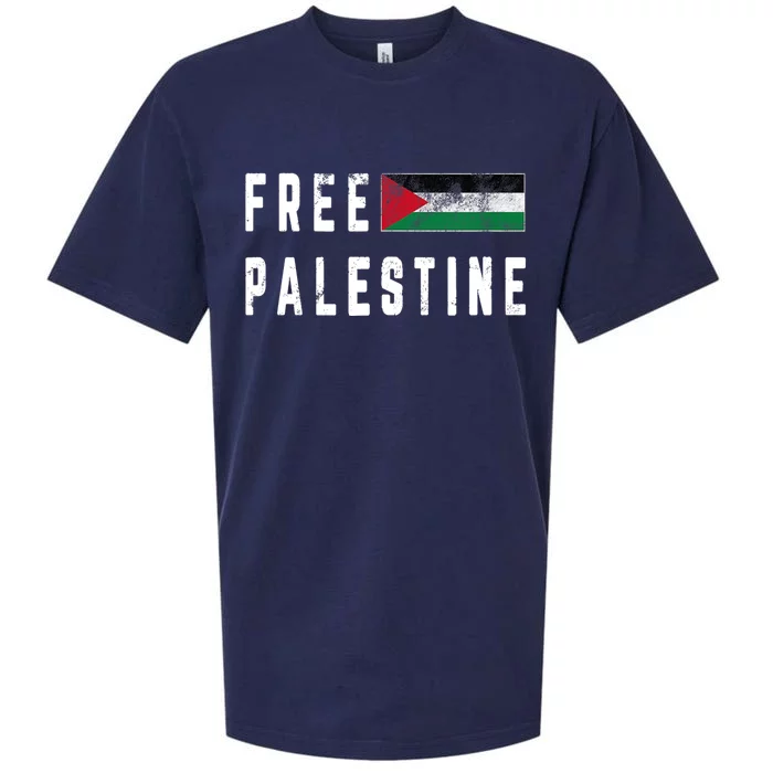 Free Gaza Palestine Flag Arabic Funny Gift Sueded Cloud Jersey T-Shirt