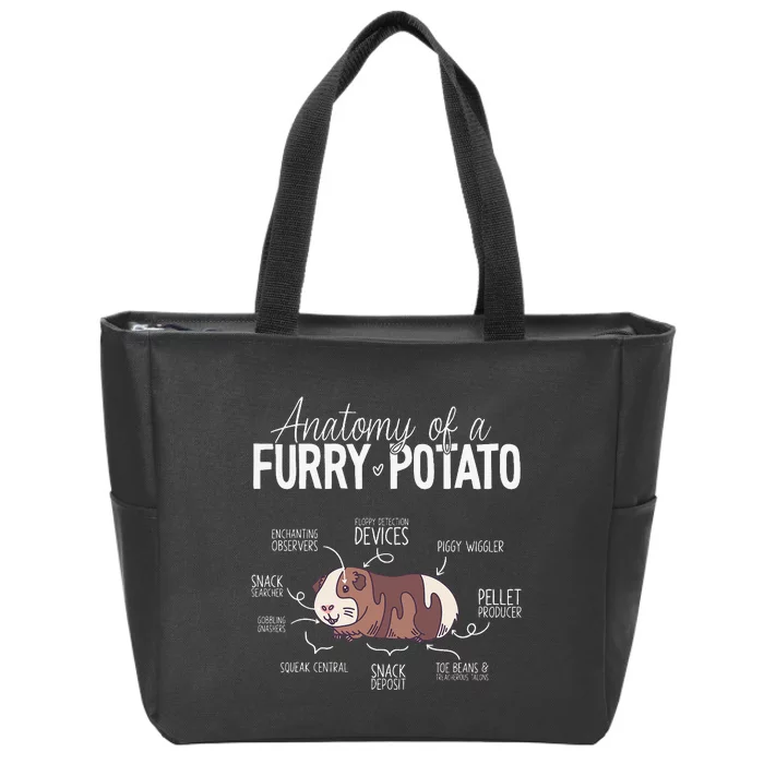 Funny Guinea Pig Guinea Pig Anatomy Guinea Pig Zip Tote Bag