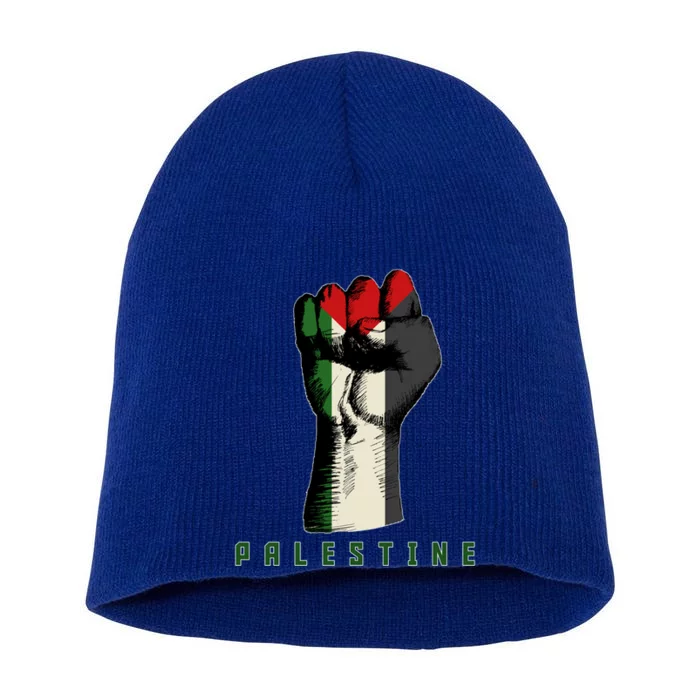 Free Gaza Palestine Flag Peace Love Palestine People Scarf Great Gift Short Acrylic Beanie