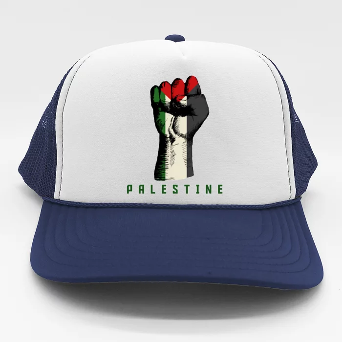 Free Gaza Palestine Flag Peace Love Palestine People Scarf Great Gift Trucker Hat